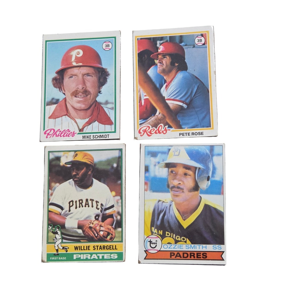 1978 1979 Topps Baseball Card Lot Ozzie Smith Rookie Pete Rose Mike Schmidt